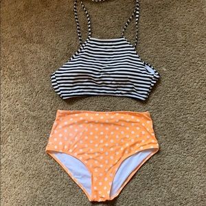 High waist bikini set